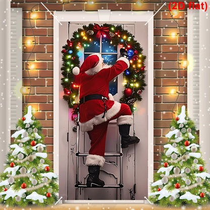 Christmas Door Banner – Santa Claus Flag Holiday Door Decoration for Home - ZOOMNSTORE