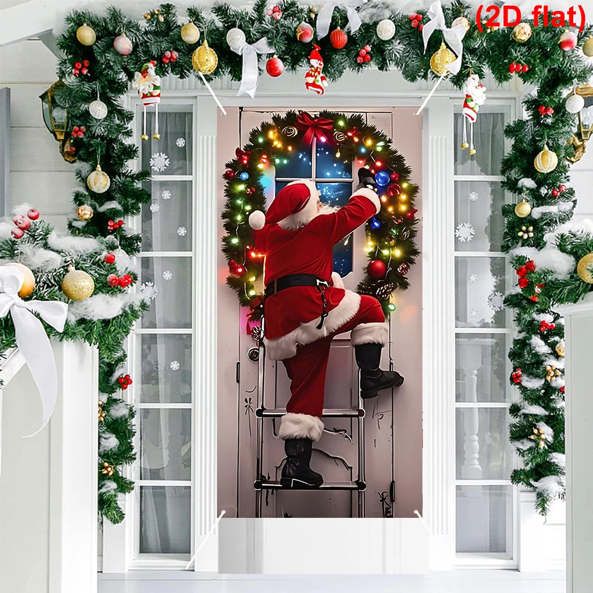 Christmas Door Banner – Santa Claus Flag Holiday Door Decoration for Home - ZOOMNSTORE