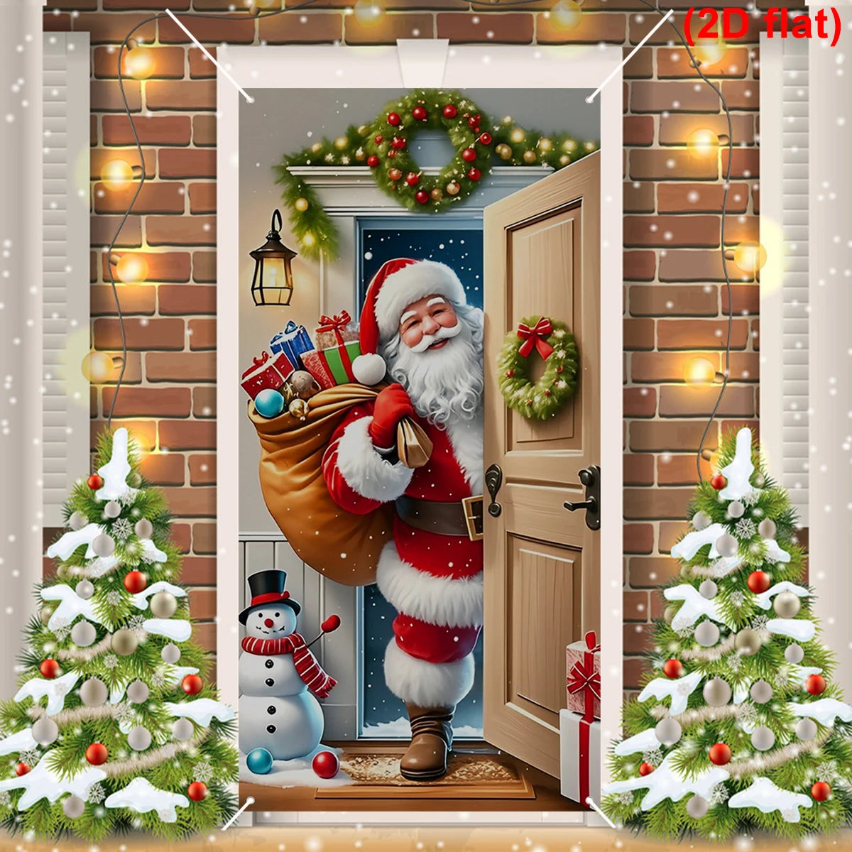 Christmas Door Banner – Santa Claus Flag Holiday Door Decoration for Home - ZOOMNSTORE