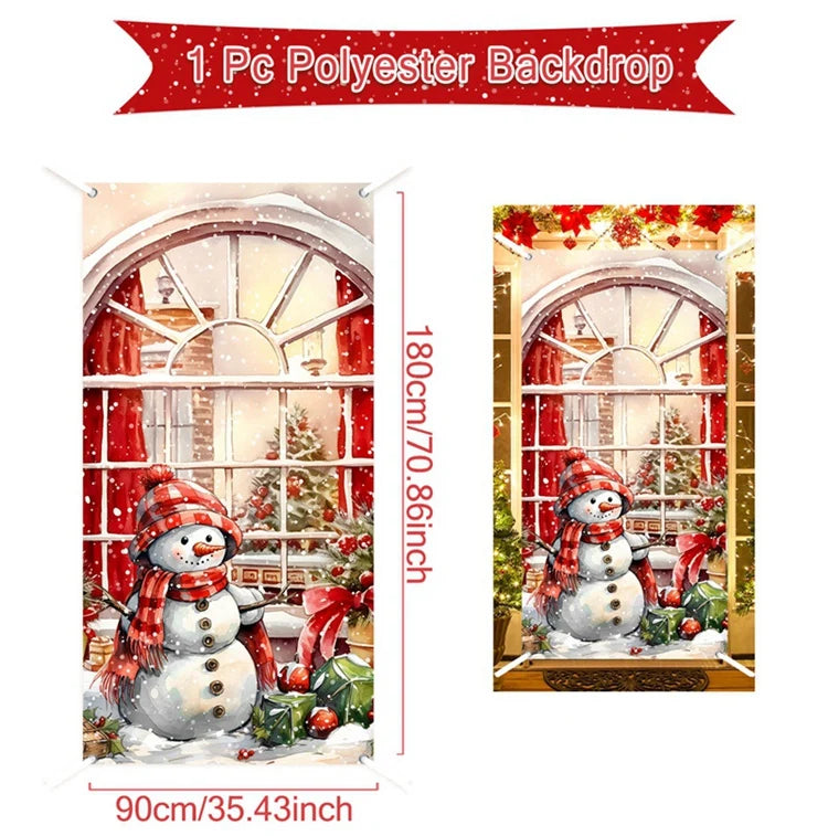 Christmas Door Banner – Santa Claus Flag Holiday Door Decoration for Home - ZOOMNSTORE