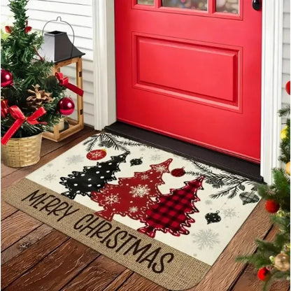 Christmas Gingerbread Man Door Mat - Festive Outdoor Welcome Mat - ZOOMNSTORE