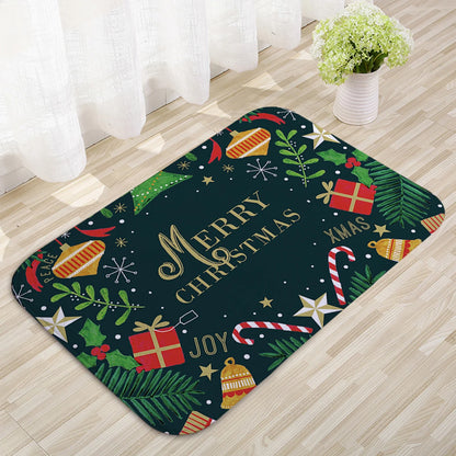 Christmas Door Mat - Santa Claus Outdoor Holiday Carpet | Festive Welcome Mat, Non Slip Rug - ZOOMNSTORE