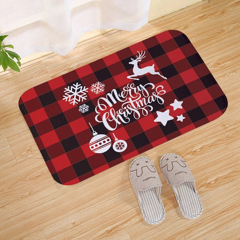 Christmas Door Mat - Santa Claus Outdoor Holiday Carpet | Festive Welcome Mat, Non Slip Rug - ZOOMNSTORE