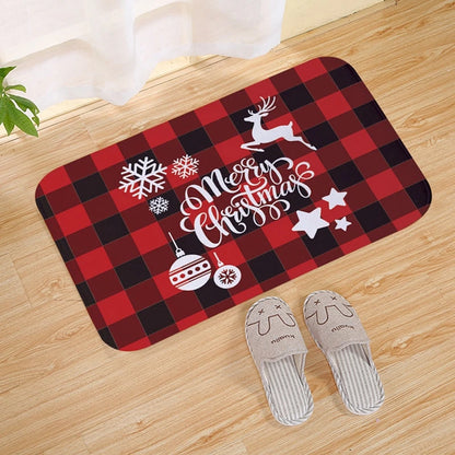 Christmas Door Mat - Santa Claus Outdoor Holiday Carpet | Festive Welcome Mat, Non Slip Rug - ZOOMNSTORE