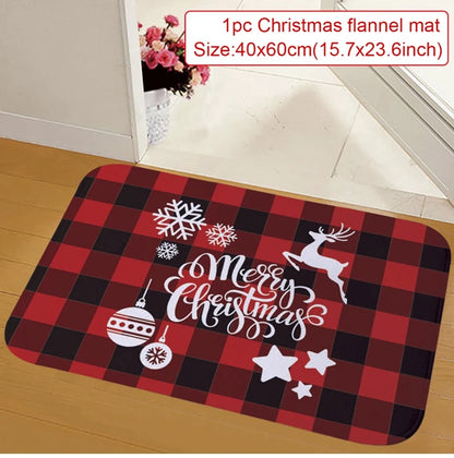 Christmas Door Mat - Santa Claus Outdoor Holiday Carpet | Festive Welcome Mat, Non Slip Rug - ZOOMNSTORE