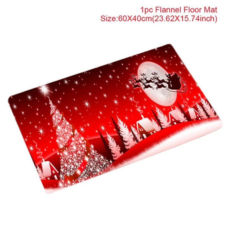 Christmas Door Mat - Santa Claus Outdoor Holiday Carpet | Festive Welcome Mat, Non Slip Rug - ZOOMNSTORE