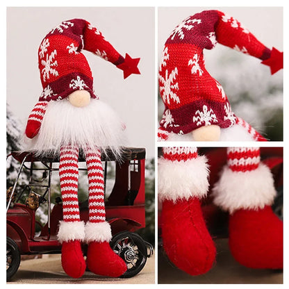Christmas Gnome Doll Ornaments - LED Plush Tree Decorations for Kids and Home - ZOOMNSTORE