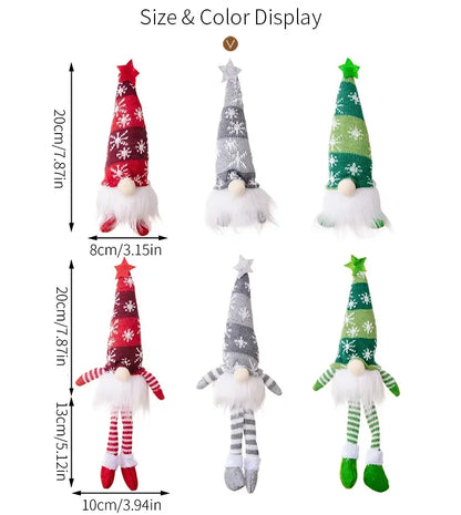 Christmas Gnome Doll Ornaments - LED Plush Tree Decorations for Kids and Home - ZOOMNSTORE
