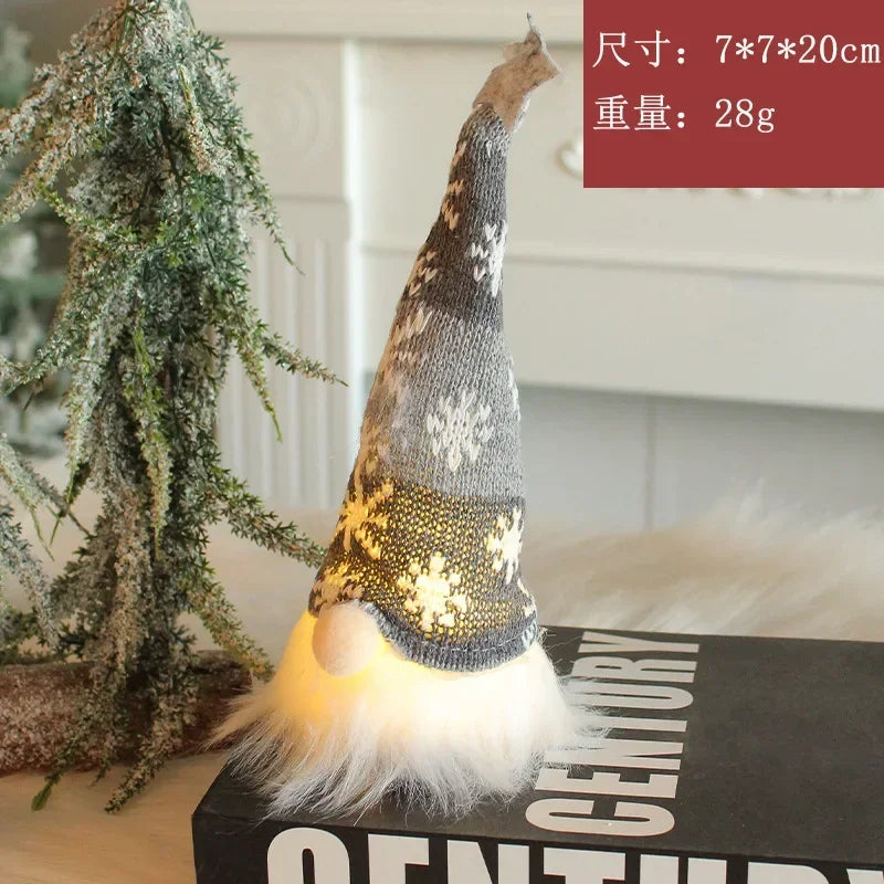Christmas Gnome Doll Ornaments - LED Plush Tree Decorations for Kids and Home - ZOOMNSTORE