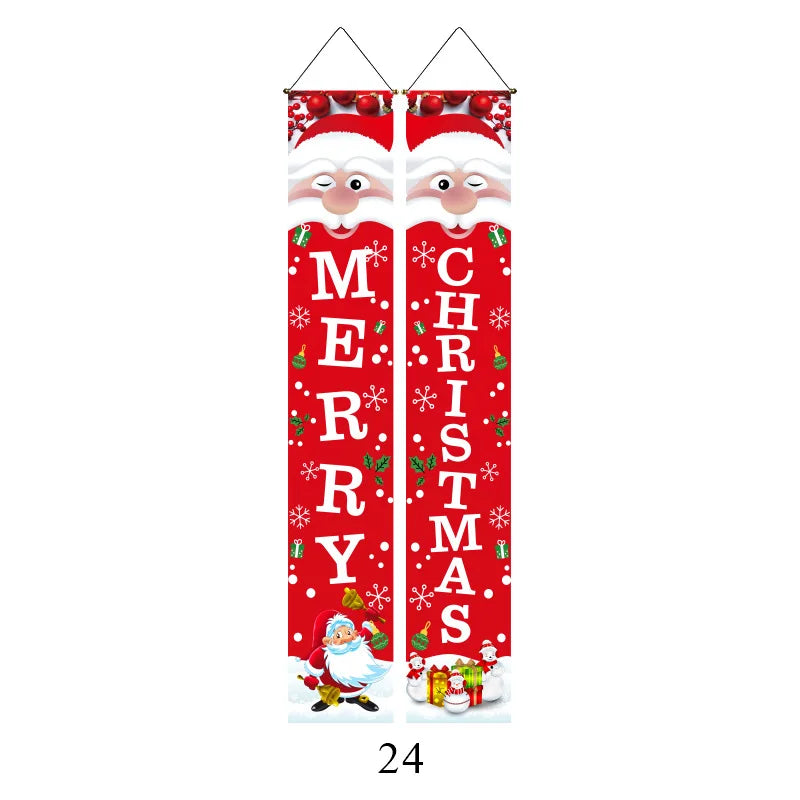 Christmas Banners - Holiday Decorations for Home Party or Garden 180cm x 30cm - ZOOMNSTORE