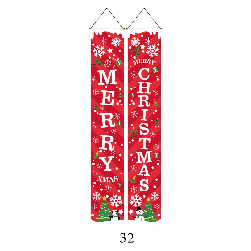 Christmas Banners - Holiday Decorations for Home Party or Garden 180cm x 30cm - ZOOMNSTORE