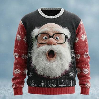 Christmas Hoodies Men – Cozy Cotton Polyester Crewneck Pullover With Santa Claus Print - ZOOMNSTORE
