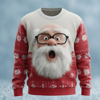 Christmas Hoodies Men – Cozy Cotton Polyester Crewneck Pullover With Santa Claus Print - ZOOMNSTORE