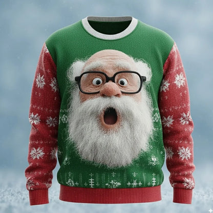 Christmas Hoodies Men – Cozy Cotton Polyester Crewneck Pullover With Santa Claus Print - ZOOMNSTORE