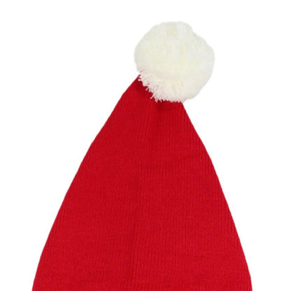 Christmas Elf Santa Beanie - Knitted Red Green Striped Hat - ZOOMNSTORE