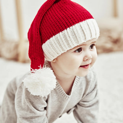 Christmas Pom Pom Beanie Hat - Soft Knitted Santa Hat for Adults  Kids Holiday Gift  Decoration 2023 - ZOOMNSTORE