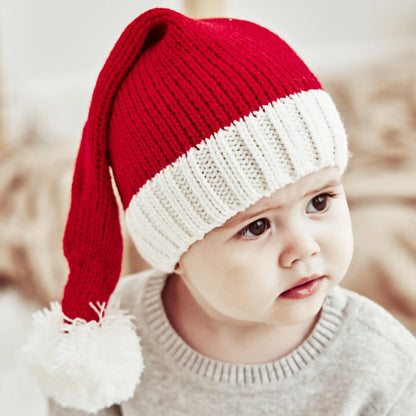 Christmas Pom Pom Beanie Hat - Soft Knitted Santa Hat for Adults  Kids Holiday Gift  Decoration 2023 - ZOOMNSTORE