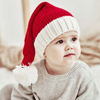 Christmas Pom Pom Beanie Hat - Soft Knitted Santa Hat for Adults  Kids Holiday Gift  Decoration 2023 - ZOOMNSTORE