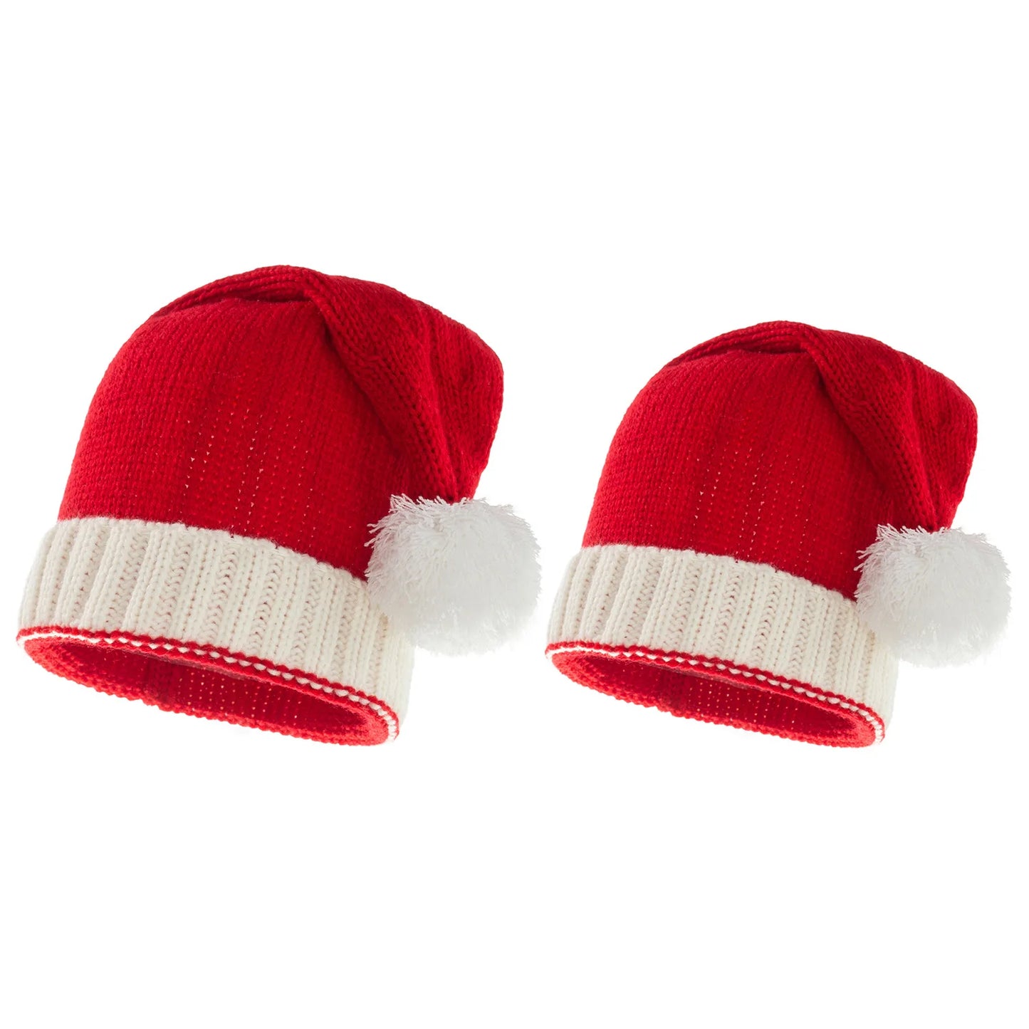 Christmas Pom Pom Beanie Hat - Soft Knitted Santa Hat for Adults  Kids Holiday Gift  Decoration 2023 - ZOOMNSTORE