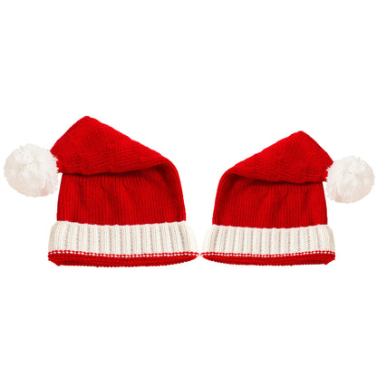 Christmas Pom Pom Beanie Hat - Soft Knitted Santa Hat for Adults  Kids Holiday Gift  Decoration 2023 - ZOOMNSTORE