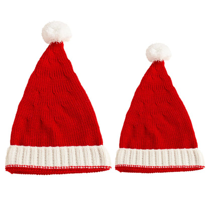 Christmas Pom Pom Beanie Hat - Soft Knitted Santa Hat for Adults  Kids Holiday Gift  Decoration 2023 - ZOOMNSTORE