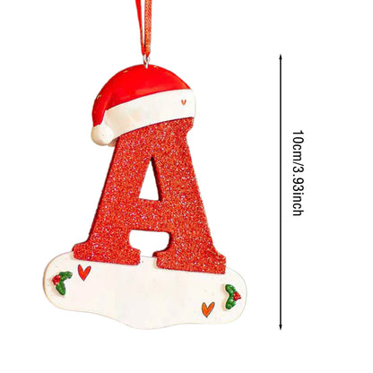 Acrylic Christmas Letter Pendant - DIY Holiday Tree Decoration 26 Letters Ornament - ZOOMNSTORE