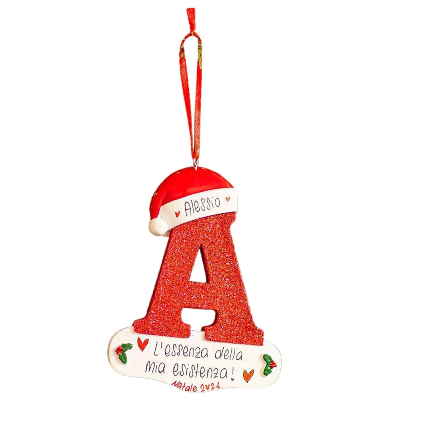 Acrylic Christmas Letter Pendant - DIY Holiday Tree Decoration 26 Letters Ornament - ZOOMNSTORE