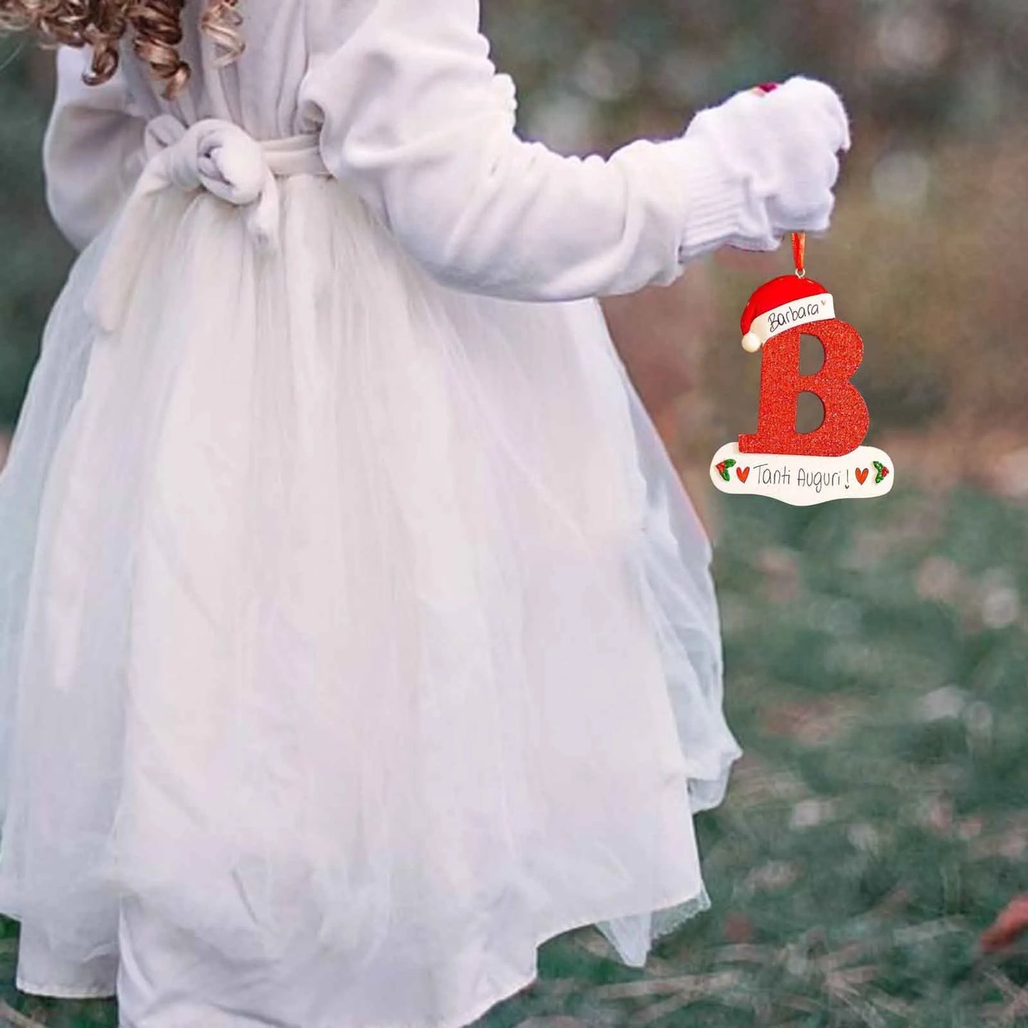 Acrylic Christmas Letter Pendant - DIY Holiday Tree Decoration 26 Letters Ornament - ZOOMNSTORE