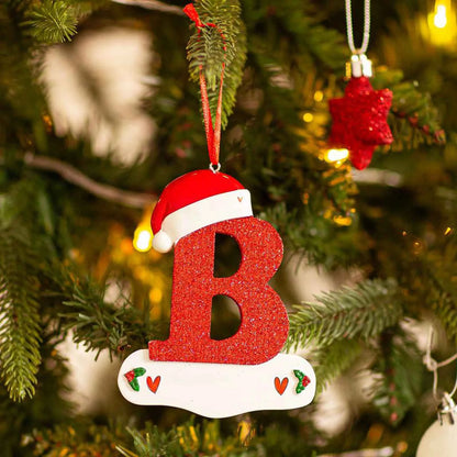 Acrylic Christmas Letter Pendant - DIY Holiday Tree Decoration 26 Letters Ornament - ZOOMNSTORE