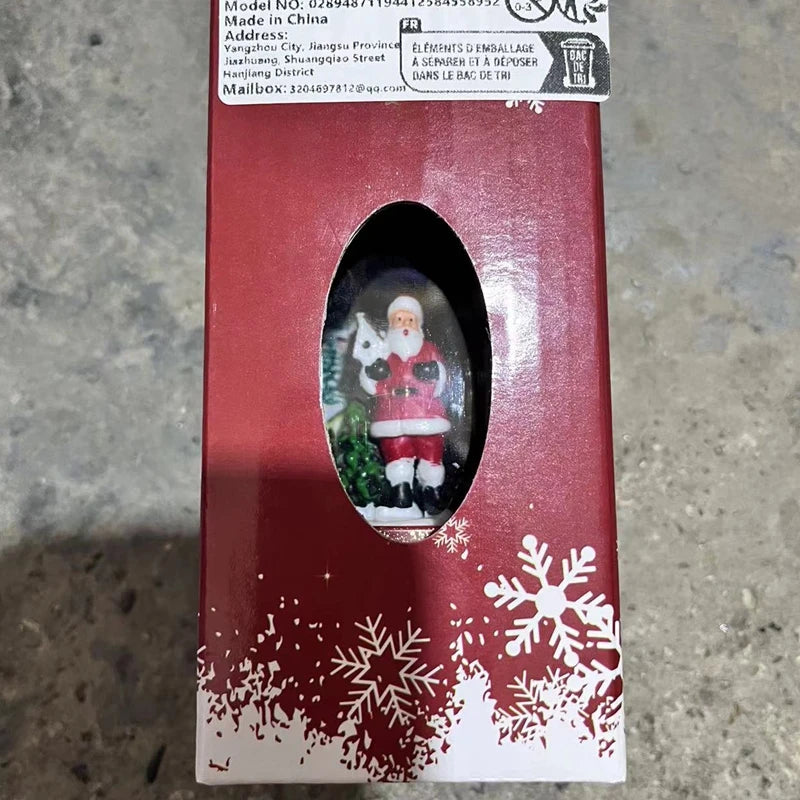 Christmas Phone Booth Lights – LED Holiday Lights with Santa Claus Ornament & Snowman Scene - ZOOMNSTORE