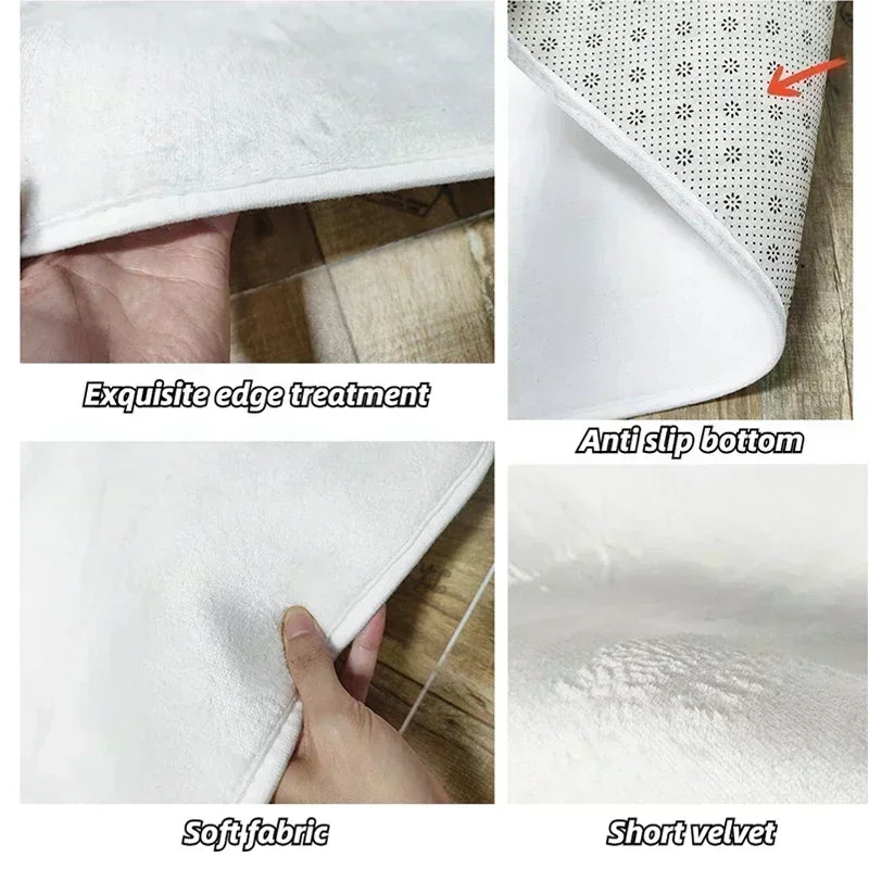 Christmas Snowman Rug - Red Kitchen Carpet  Door Mat Home Decor - ZOOMNSTORE