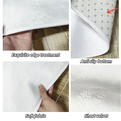 Christmas Snowman Rug - Red Kitchen Carpet  Door Mat Home Decor - ZOOMNSTORE