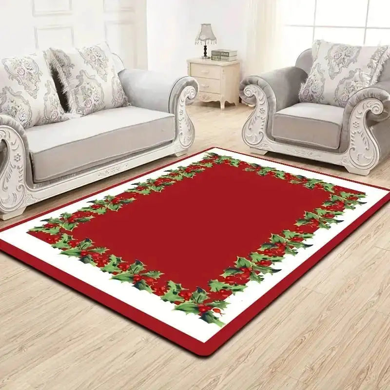 Christmas Snowman Rug - Red Kitchen Carpet  Door Mat Home Decor - ZOOMNSTORE