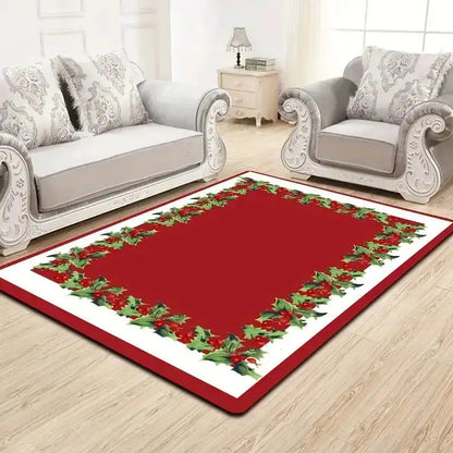 Christmas Snowman Rug - Red Kitchen Carpet  Door Mat Home Decor - ZOOMNSTORE