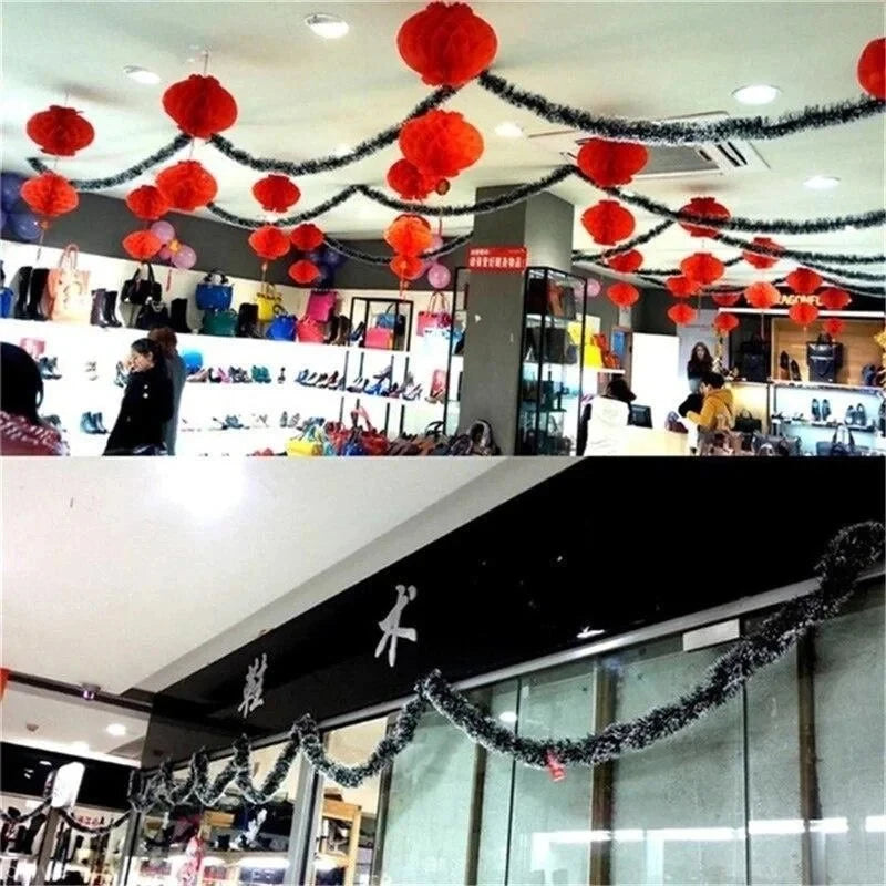 Christmas Ribbon Garland - 2M Holiday Decoration for Tree  Parties - ZOOMNSTORE