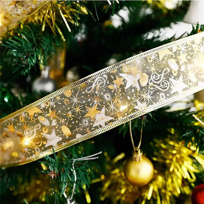 Christmas Ribbon Lights – DIY Christmas Bows & Fairy String Lights for Holiday Tree Ornaments - ZOOMNSTORE