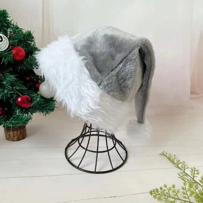 Pink Plush Santa Hat - Unisex Holiday Party Accessory for Adults  Kids - ZOOMNSTORE