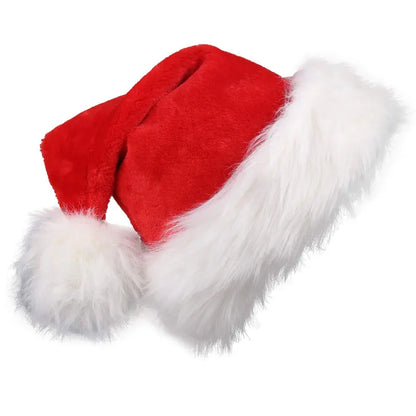 Christmas Santa Hat - Plush Holiday Hat for Adults  Kids - ZOOMNSTORE
