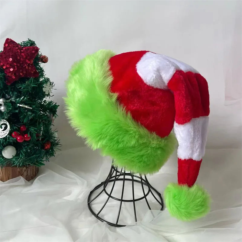 Unisex Plush Christmas Santa Hat - Holiday Party Accessory 2025 - ZOOMNSTORE