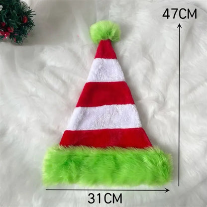 Unisex Plush Christmas Santa Hat - Holiday Party Accessory 2025 - ZOOMNSTORE