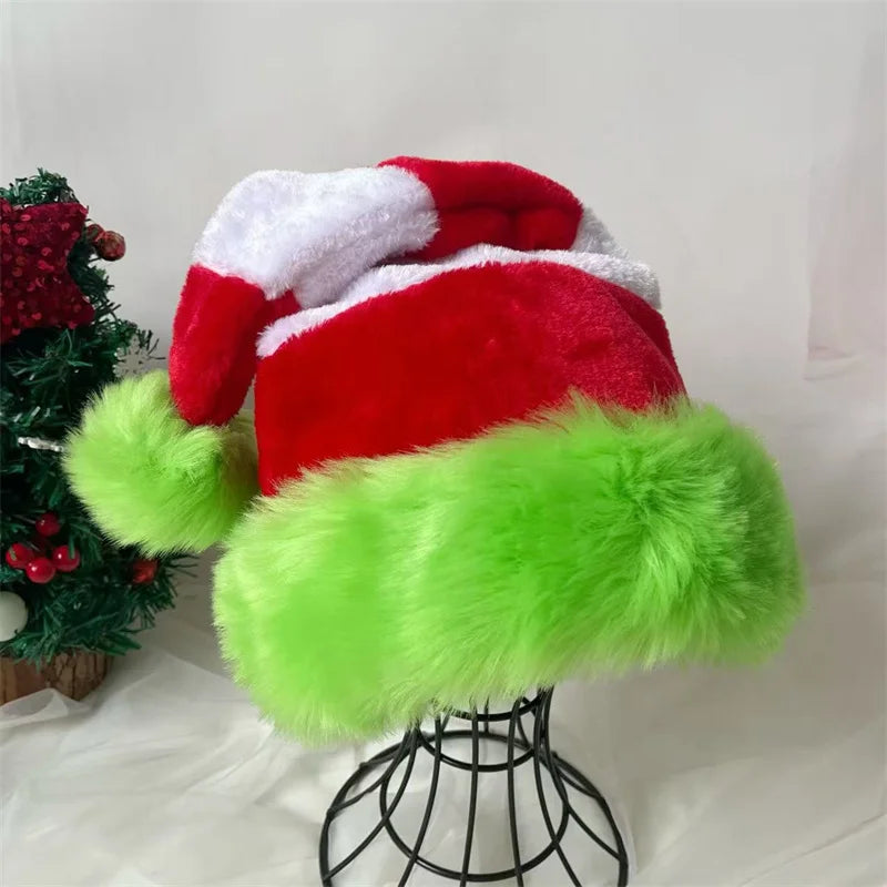 Unisex Plush Christmas Santa Hat - Holiday Party Accessory 2025 - ZOOMNSTORE