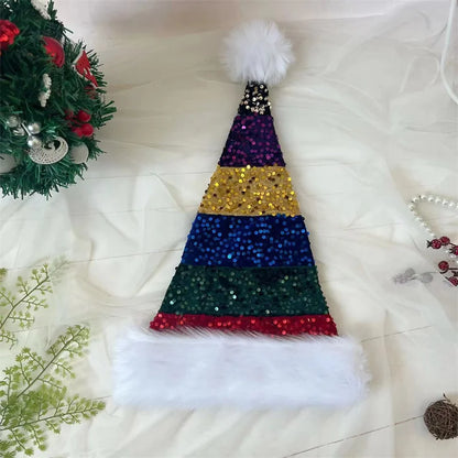 Unisex Plush Christmas Santa Hat - Holiday Party Accessory 2025 - ZOOMNSTORE