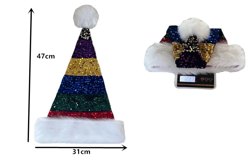 Unisex Plush Christmas Santa Hat - Holiday Party Accessory 2025 - ZOOMNSTORE
