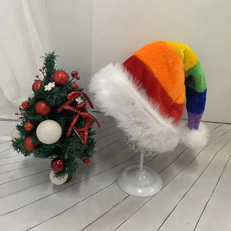 Unisex Plush Christmas Santa Hat - Holiday Party Accessory 2025 - ZOOMNSTORE