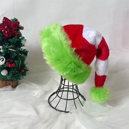 Unisex Plush Christmas Santa Hat - Holiday Party Accessory 2025 - ZOOMNSTORE