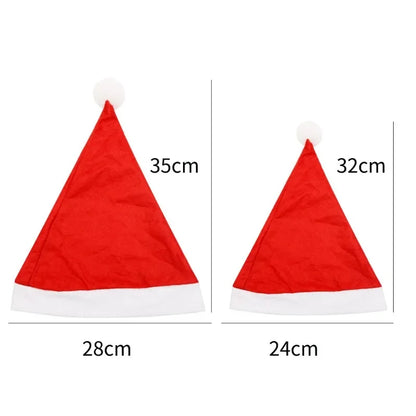 Christmas Santa Hats - Non-woven Fabric Holiday Party Decor for Adults  Kids - ZOOMNSTORE