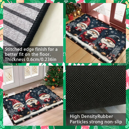 Christmas Snowman Carpet - Anti-Slip Absorbent Floor Mat for Home Decoration - ZOOMNSTORE