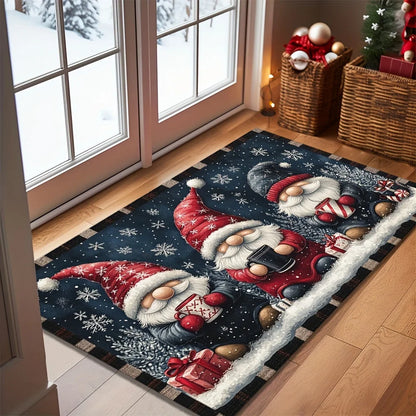Christmas Snowman Carpet - Anti-Slip Absorbent Floor Mat for Home Decoration - ZOOMNSTORE