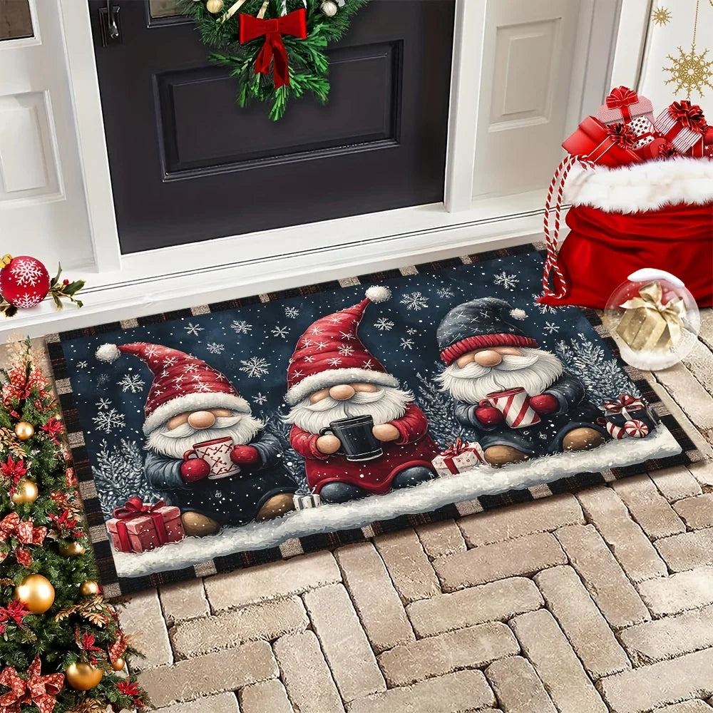 Christmas Snowman Carpet - Anti-Slip Absorbent Floor Mat for Home Decoration - ZOOMNSTORE