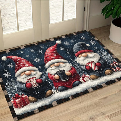 Christmas Snowman Carpet - Anti-Slip Absorbent Floor Mat for Home Decoration - ZOOMNSTORE
